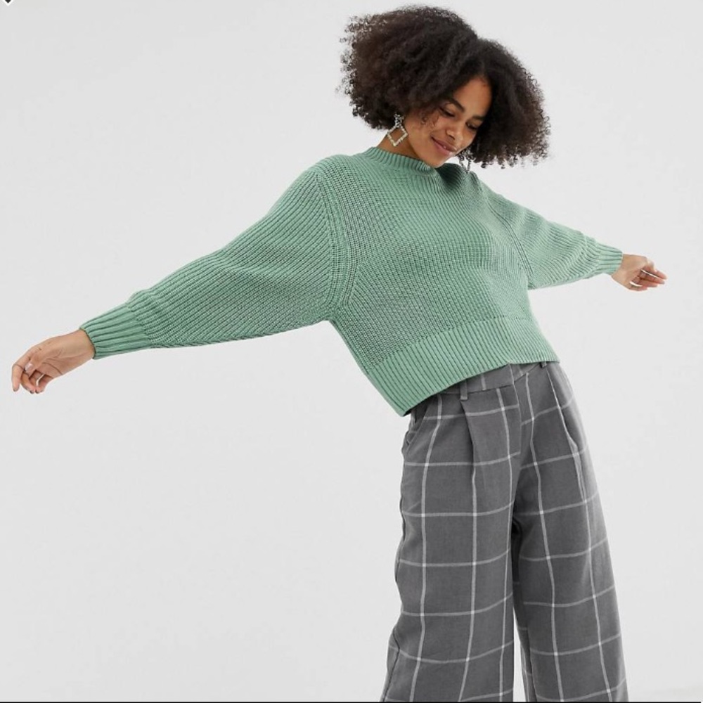 ASOS Cropped Green Sweater